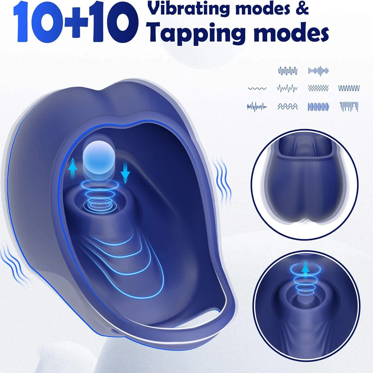 Remote Control Vibrating Cock Ring With Testis Massager Stimulating Ball Pouch Tapping Pulsating Pouch Vibrating For Sex Toys