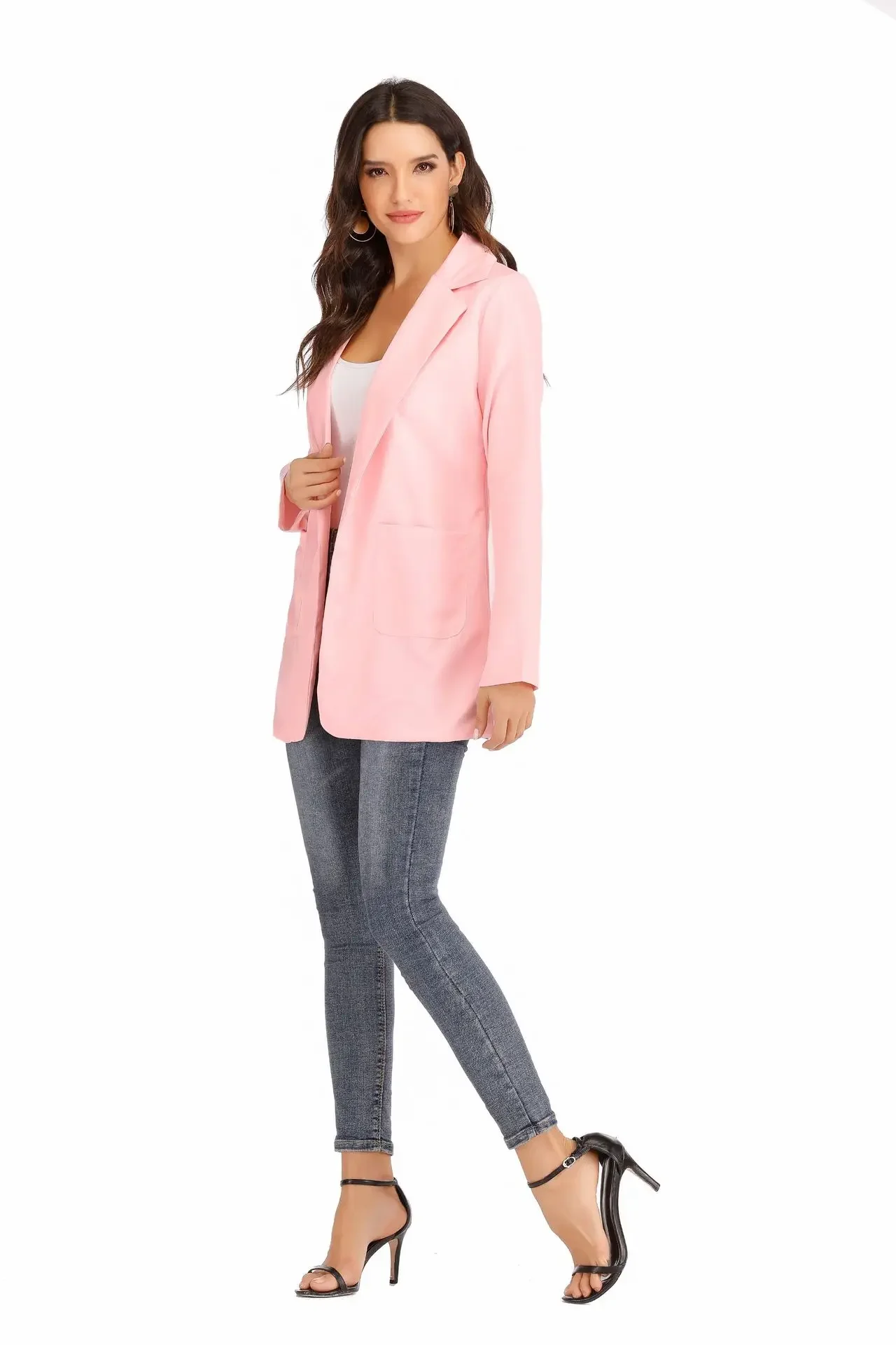 Frauen Europäische Amerikanische Mode Casual Polo Neck Slim Fit Strickjacke Frühling Herbst Temperament Mantel 2025 – Detail 6
