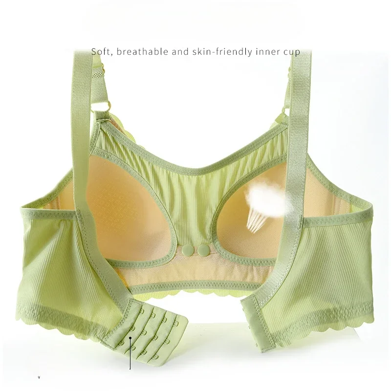 Maternity & Nursing Bra with Anti Sagging, No Steel Ring Thin and Breathable Design  Nursing Bra Wirefree Breastfeeding 5
