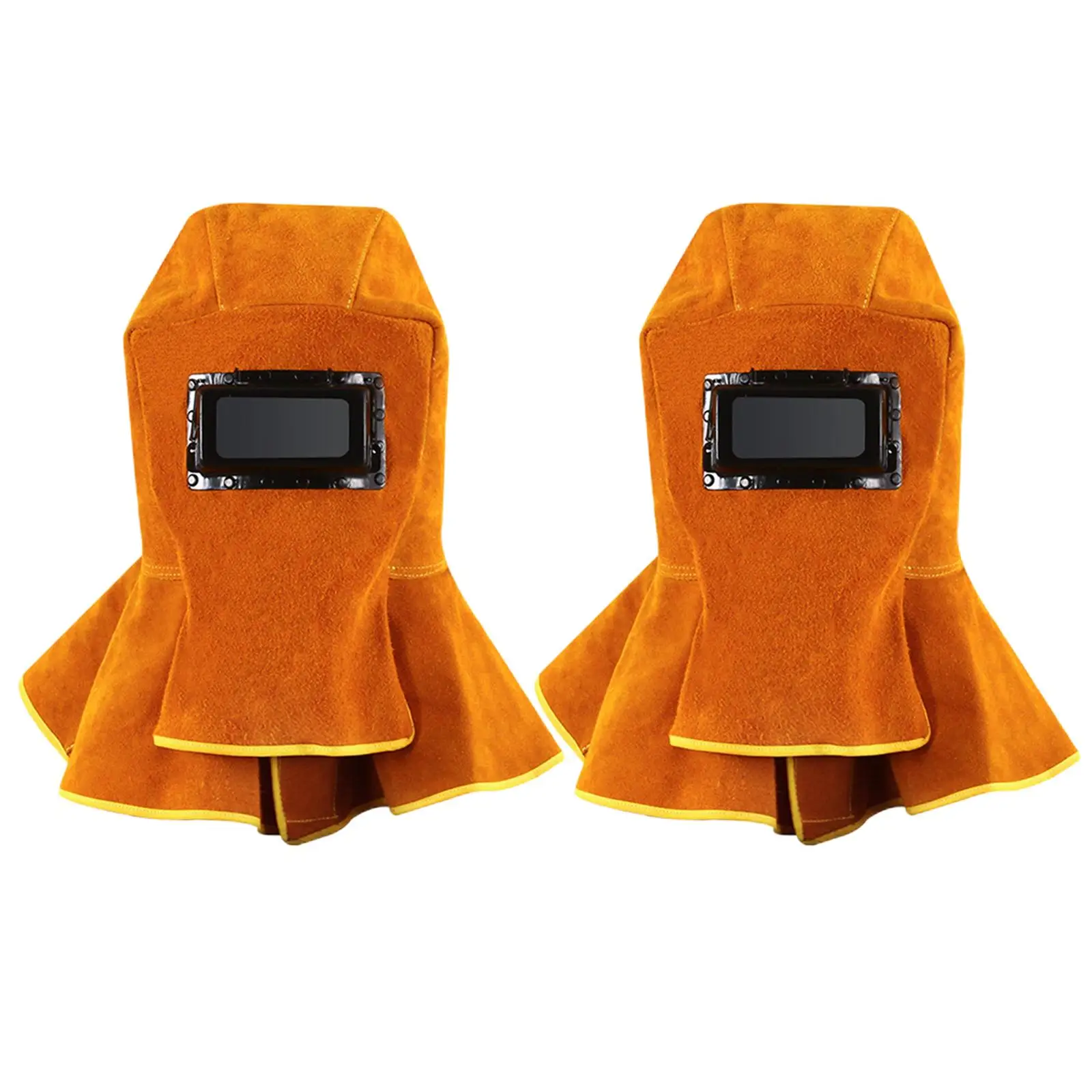 Leather Weld Hood Helmet Protective Gear Welding Full Head Hood Welding Mask Helmet with Lens