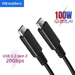 High - Speed 20Gbps USB C Cable with 100W Power Delivery and 4K Video Support (40CM) - 40CM (Check remarks)