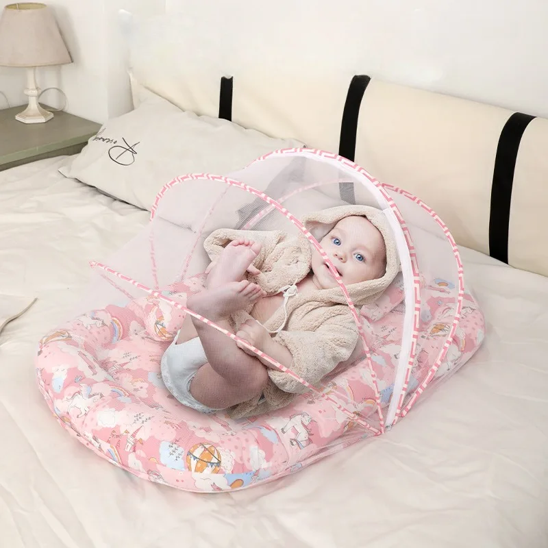 Portable newborn biomimetic sleeping mat mattress bed middle bed baby baby mosquito net
