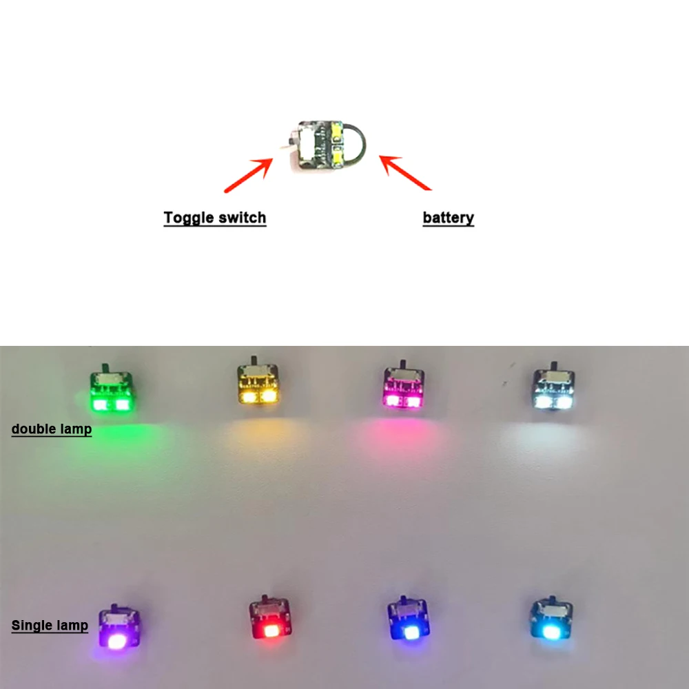 3pcsx Mini Wireless LED Model Light Switch Control Single/double