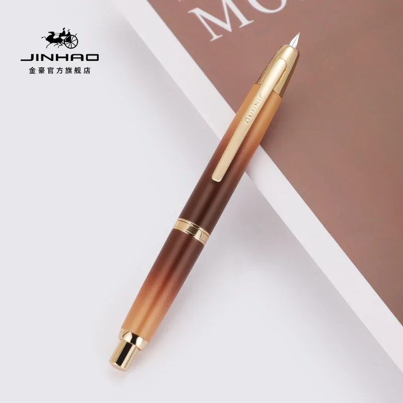 JINHAO 10 Metal Press Fountain Pen Pattern Design EF F Nib Writing Ink Pens School Office Supplies Gifts Pens fountain pen metal pen