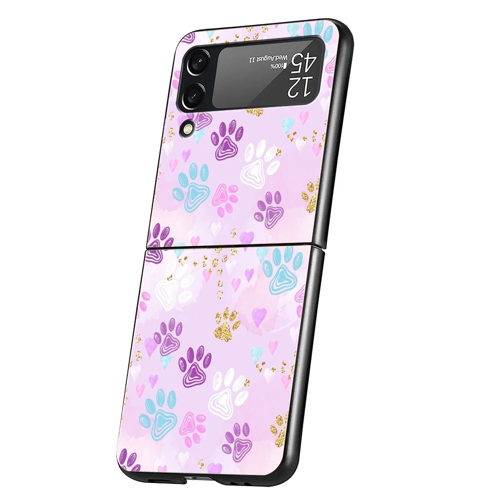 Cute Dog Paw Print Shockproof Phone Case – Black Hard Cover