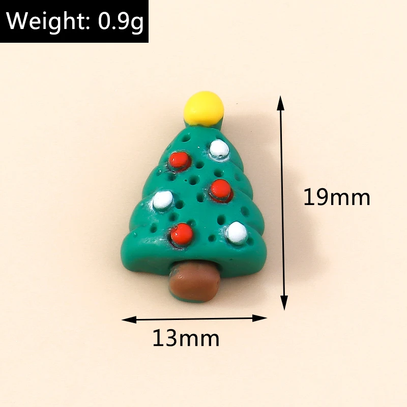 Leslie 10 Stück Harz-Cabochons mit Weihnachtsmotiven: Hirsch, Glocke, Lebkuchenmann, Schneemann, Weihnachtsmann-Anhänger für DIY-Schmuckherstellung und Basteln – Detail 22