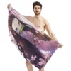 Bathing Towels Demon Slayer Nezuko Kamado Printing Anime Home Decor Textile Comfortable Summer Beach Towel Toalhas De Banho 1