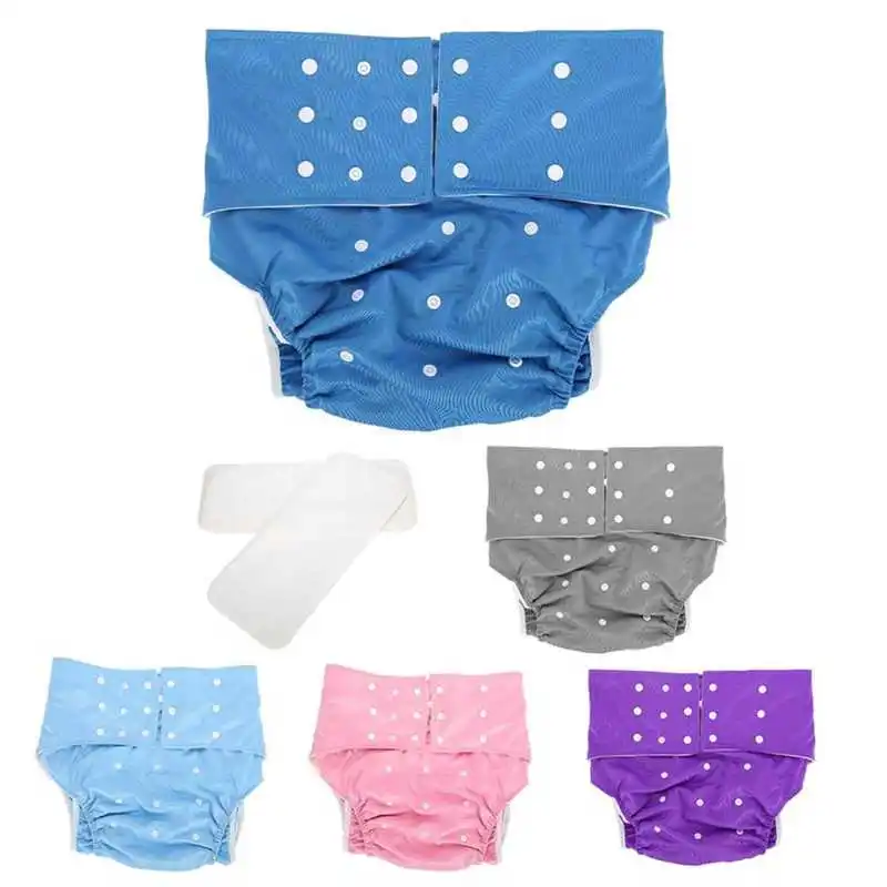 Washable Adult Pocket Nappy Cover Adjustable Reusable Diaper Cloth for Elderly Disabled Fast Drying Washable Adult Diaper