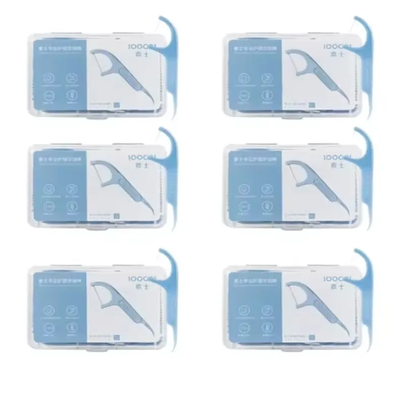 SOOCAS-치실 선택 치아 이쑤시개 스틱 구강 관리 인체 공학적 디자인 FDA 테스트 식품 등급 50 개/상자, 수카스