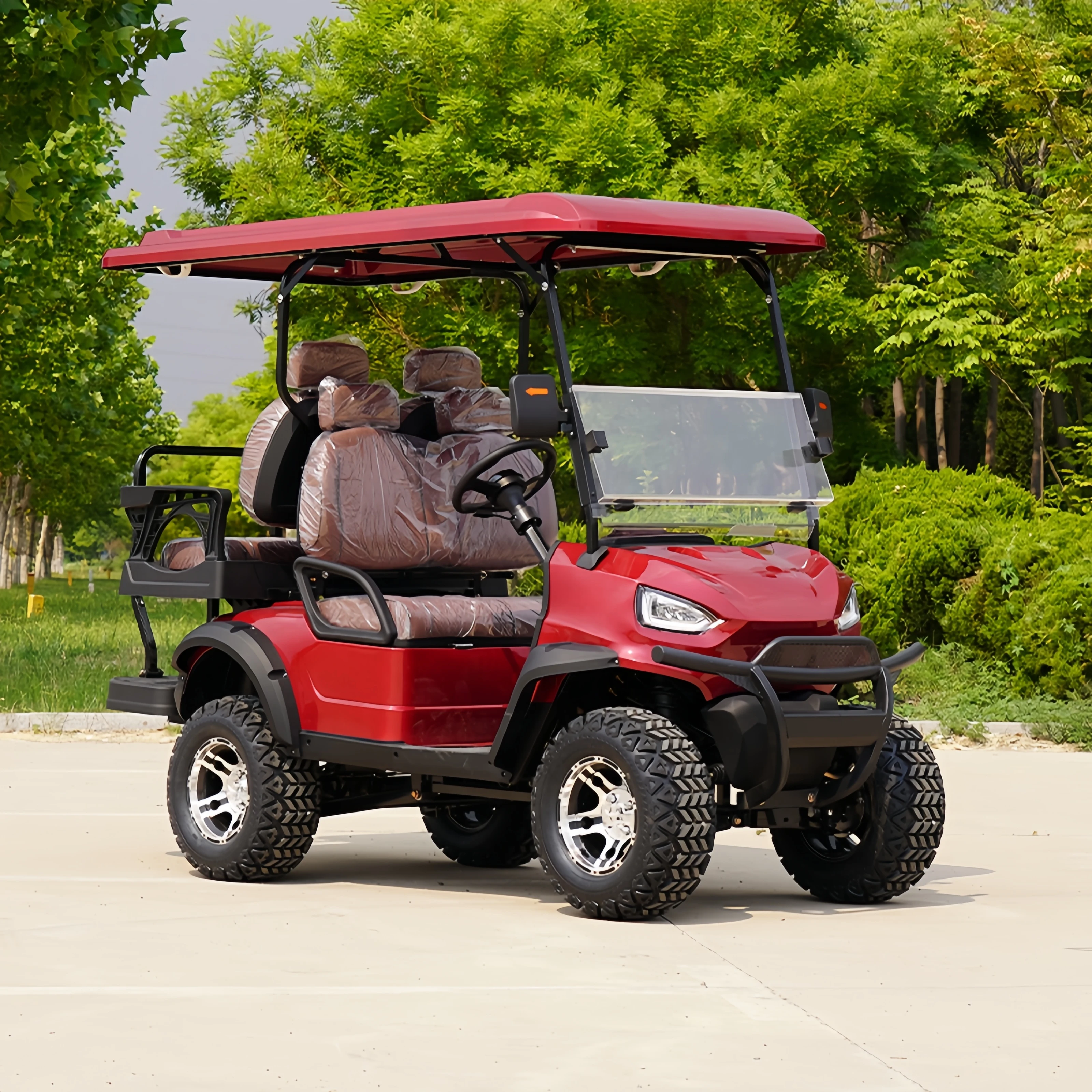 Fast Navigation High Performance 4+2 Seater Golf Cart 48v 5kw AC system with 1 Year Warranty, Easy Maintenance