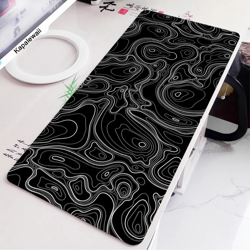 Alfombrilla de ratón para gamers en blanco y negro, alfombrilla de ratón para juegos, alfombrilla de escritorio de velocidad, alfombrillas para juegos de ordenador portátil para oficina, accesorios de
