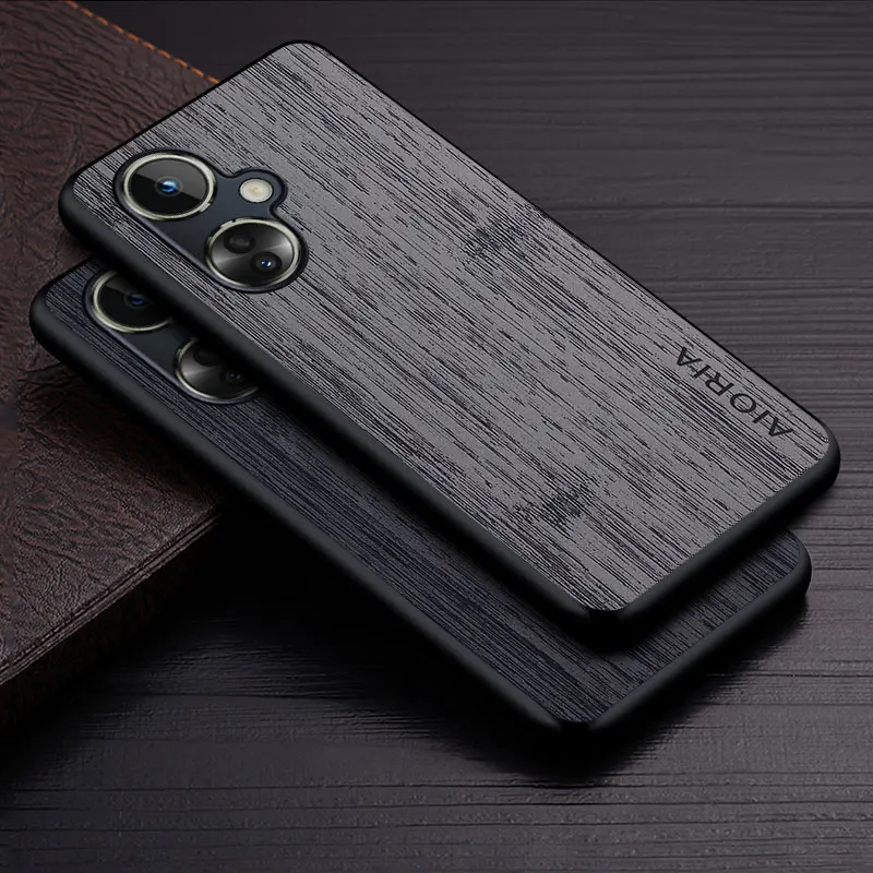 Luxury Bamboo Wood Pattern Leather Phone Case - Premium Designer Cover