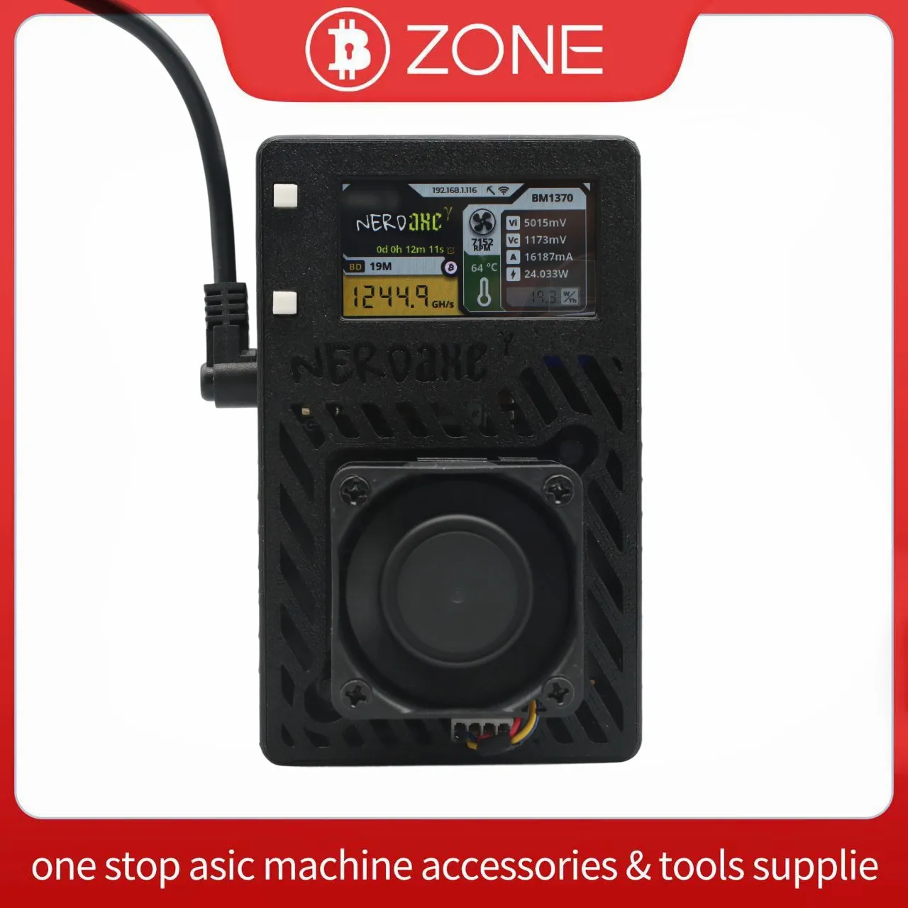 NERDAXE GAMMA 601, Brand New Bitcoin Miner 1.2T S Full Color Display Crypto Mining Hardware for Bitcoin BCH • Community Fork of Bitaxe Gamma 601