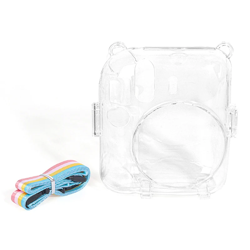 Shiny Crystal Camera Case 1Pc For Fujifilm Instax Mini 12 Transparent Glitter Cover Bag With Strap