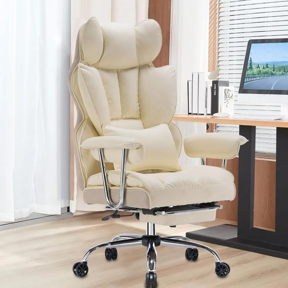 

Desk Office Chair 400LBS, Big and Tall Office Chair, PU Leather Computer Chair