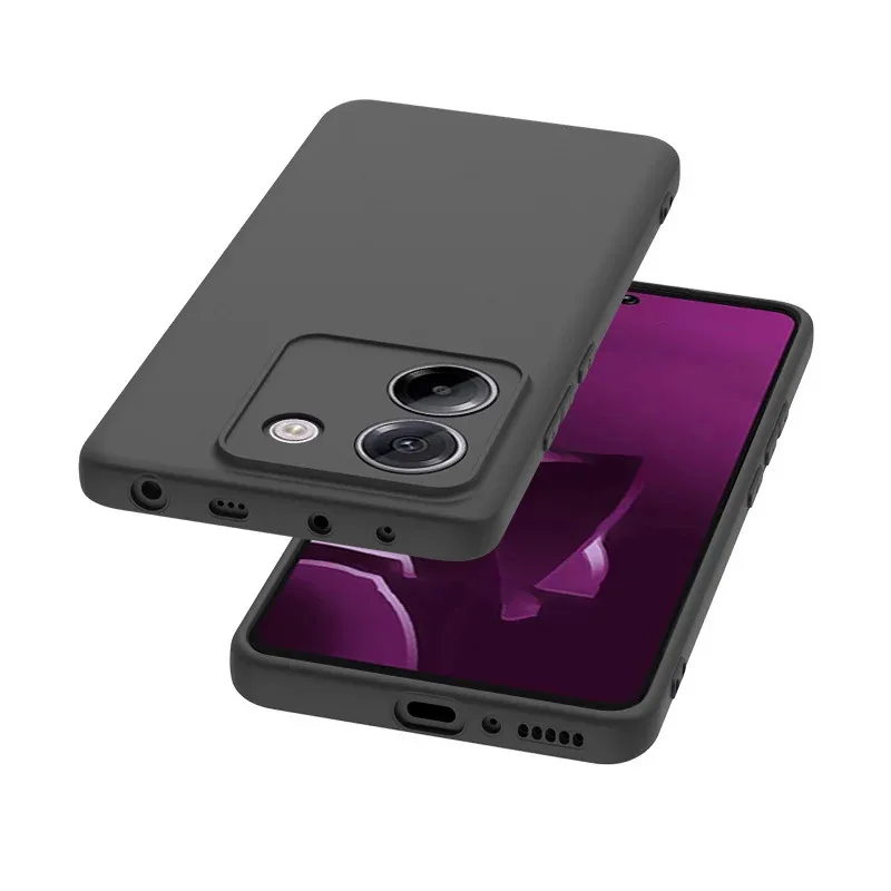Premium Black Matte Silicone Shockproof Back Cover Bumper