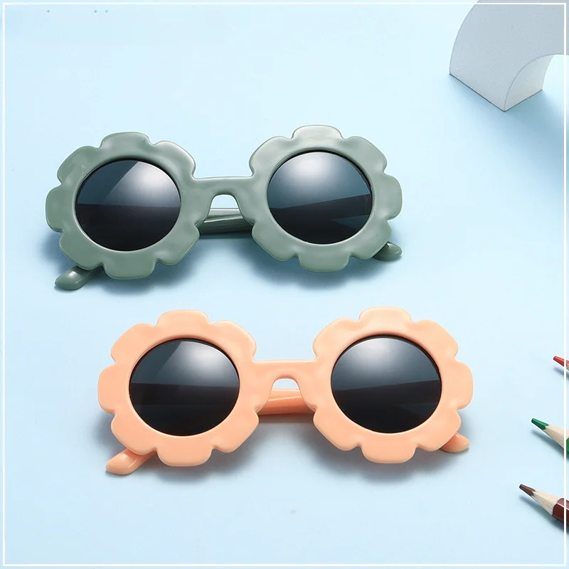 Kids Sunglasses Sun Flower Round UV400 Boy Girls Toddler