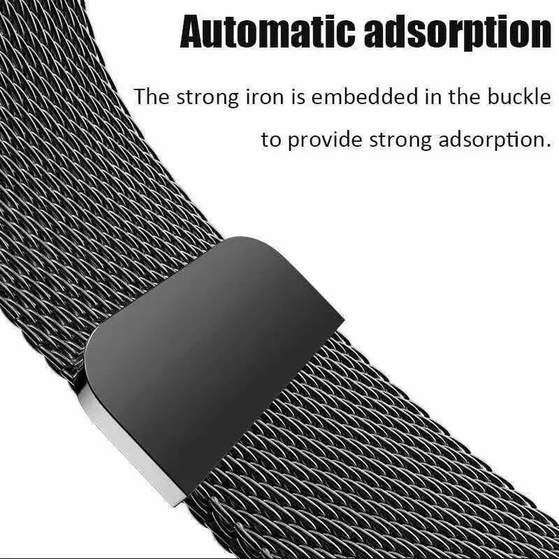 Enhanced Metal Milanese Loop Strap with Magnetic Clasp - Elegant Bracelet Accessory