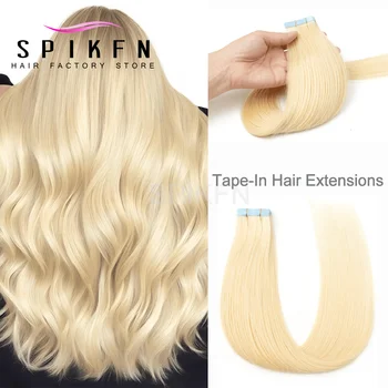 Honey Blonde Straight Tape In Virgin Human Hair Extensions with Water proof Tape Glue Thin Ends Natural Soft 12inch-20inch 30G