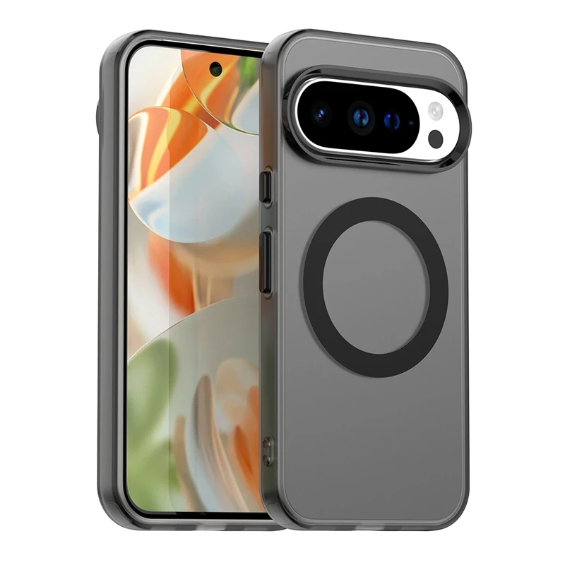 Candy Colour Magnetic Clear Transparent Slim Phone Case with PC Back and TPU Bumper