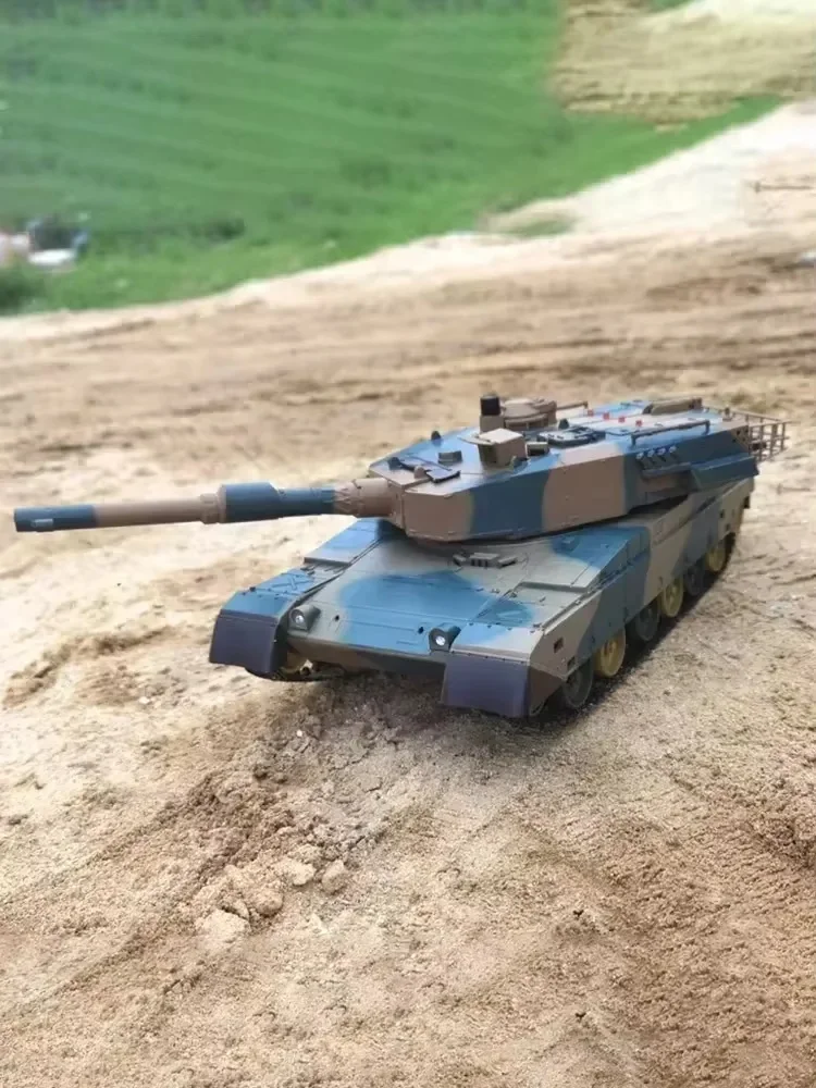 Henglong 1/24 Scale Abrams M1a2 German Battle Tanks Airsoft Panzer Rc Model Remote Control Military Vehicle Combat Children Gift 2