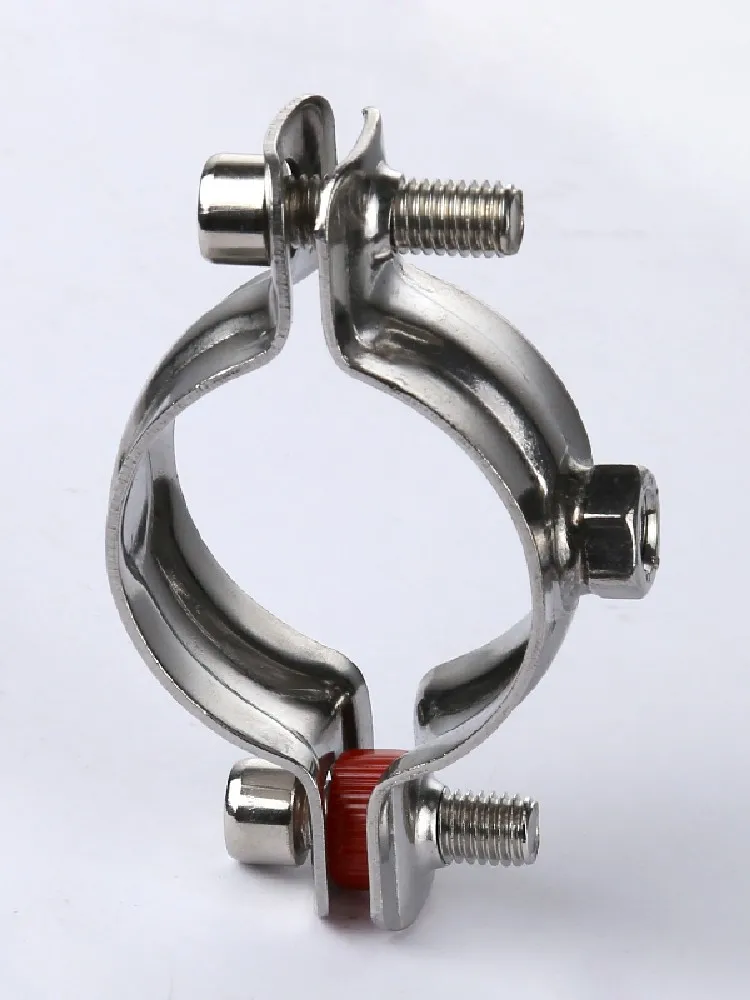 With Blue Case M8x1.25mm Female Fit 19-108mm OD Tube 304 Stainless Steel Pipe Hanger Bracket Clamp Suppoert Clip Homebrew