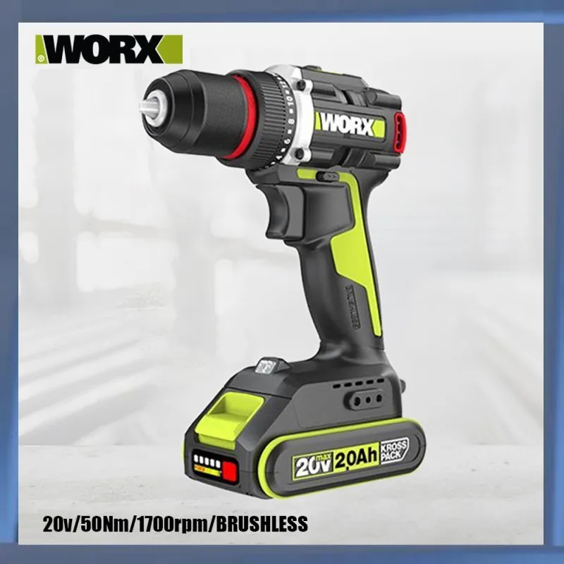 Worx WU173 Wireless Dual Speed Drill Rechargeable Brushless 20v