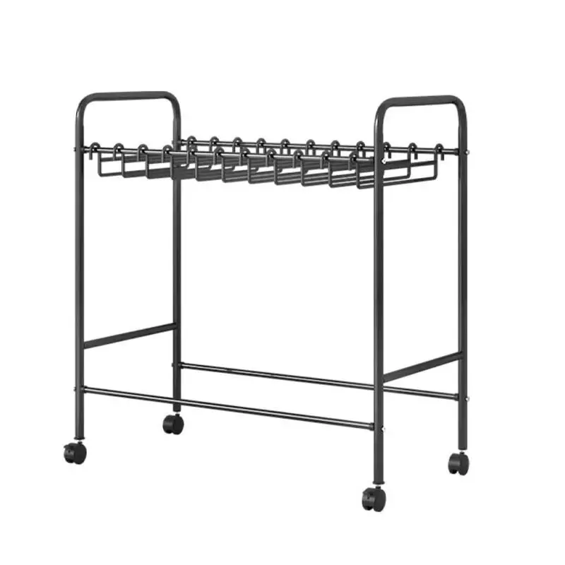 Iron Art Pants Storage Ra Stand Mobile Hanging Clothes Drng Ra Multi-Functional Wardrobe Children's Personal Care Organ...