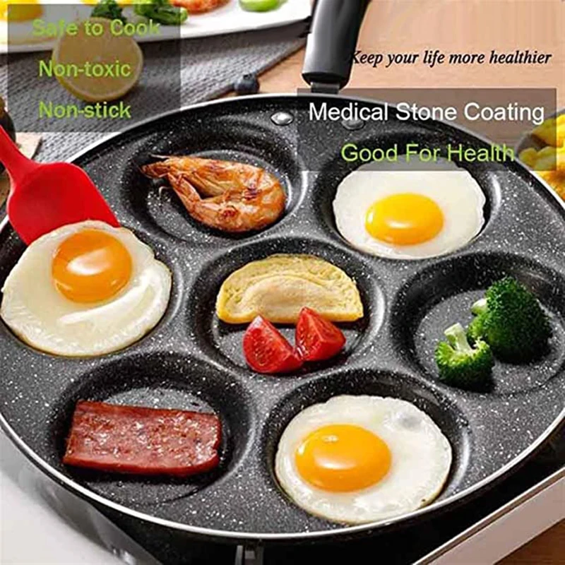 Thickened Omelet Egg Frying Pan with Lid Nonstick 4 Cups Pancake Fried Egg  Pan for Breakfast Skillet Egg Cooker Pan Mold - AliExpress