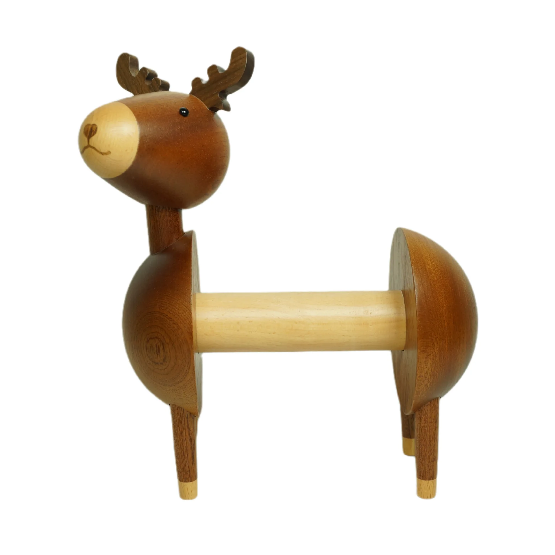 Oufeng Solid Wood Wood Fawn Tissue Holder Creative Household Items Roll Paper Holder 6