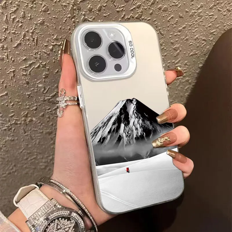 Black Mountain Shockproof Bumper Phone Case - Full Protection Cover