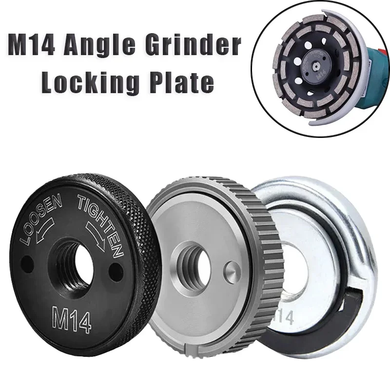 5Pcs Quick Flange Nut M14 Angle Grinder Release Locking Nut Pressing Plate Power Accessories Replacement Clamping Tool electric grinder,angle grinder,electric angle grinder,angle grinder adapter