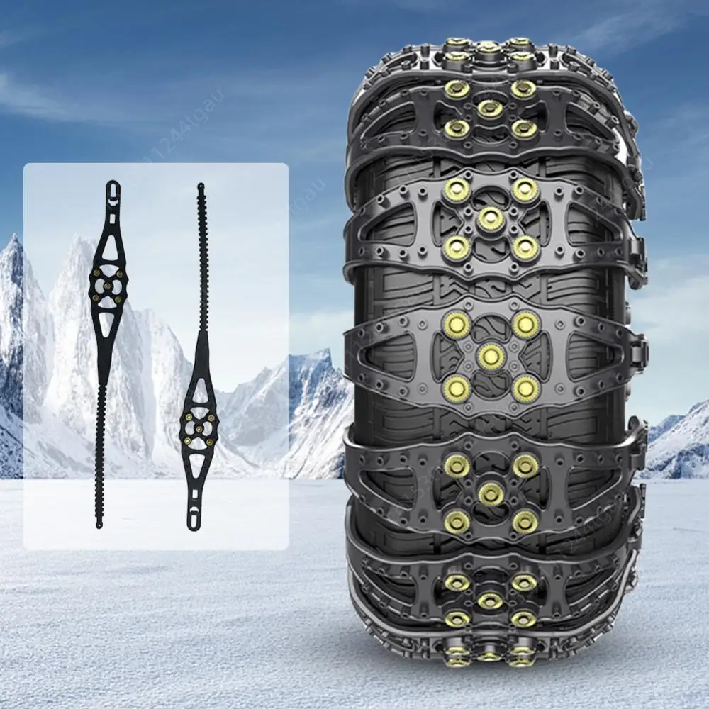 2-8pcs Car Anti-Skid Snow Chain Winter TPU Car Tire Wheels Chain Ties for Tire Width165-275mm