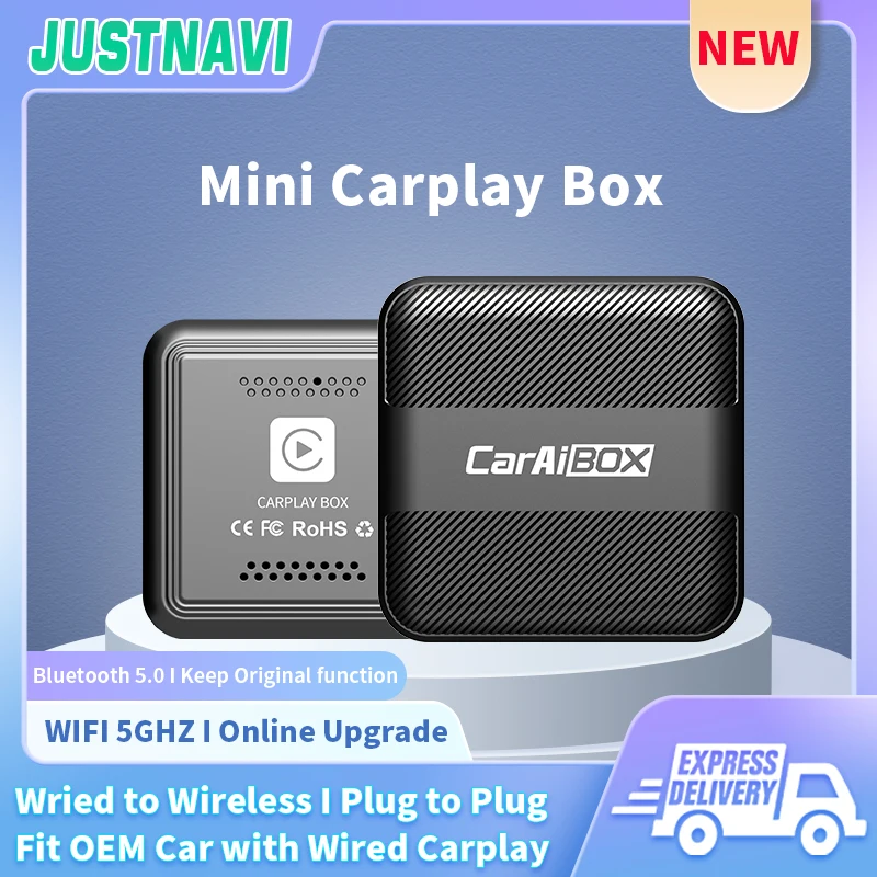 Justnavi Carplay Ai Box Adattatore Per Auto Wireless Carplay Apple Wireless Carplay Dongle Per Kia /Vw /Toyota /Peugeot/ Volvo/ Benz/Bmw