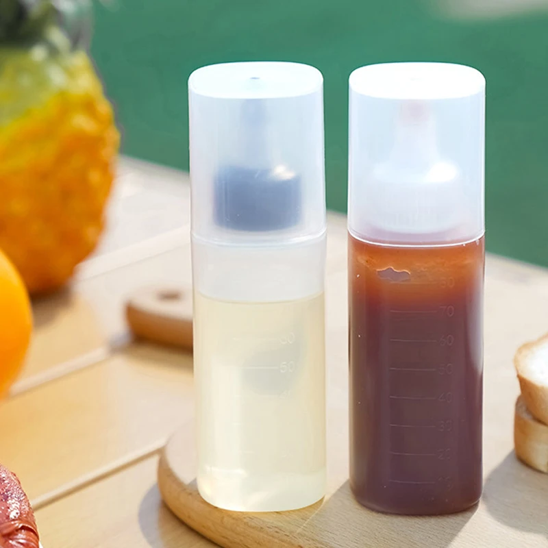 Portable Outdoor Picnic With Lid Graduated Squeeze Bottle Ketchup Salad Sauce Vinegar Oyster Oil Dispenser Condiment Container 5