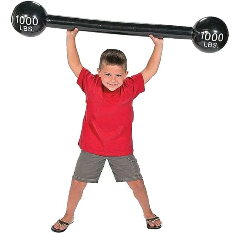 Inflatable Dumbbell Prop Blow Up Toys For Kids Christmas Gifts Halloween Fake Weights Cosplay Carnival Pool Party Supplies
