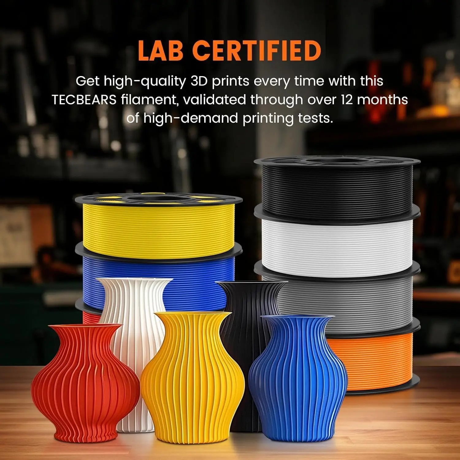 2026 PETG 필라멘트 1.75mm 200g/250g/500g/1000g 3D 프린터 필라멘트 치수 정확도 +/- 0.02mm, 대부분의 FDM 3D 프린터에 적합