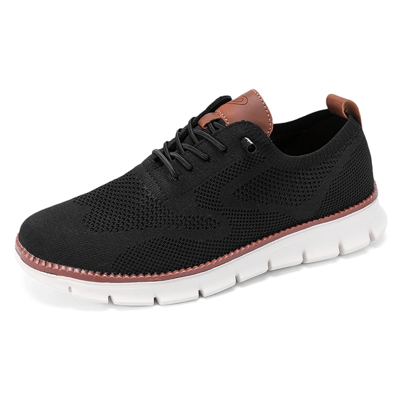 รูปสินค้า รองเท้าผ้าตาข่ายสไตล์ Brogue น้ำหนักเบา ใส่สบาย ผู้ชาย