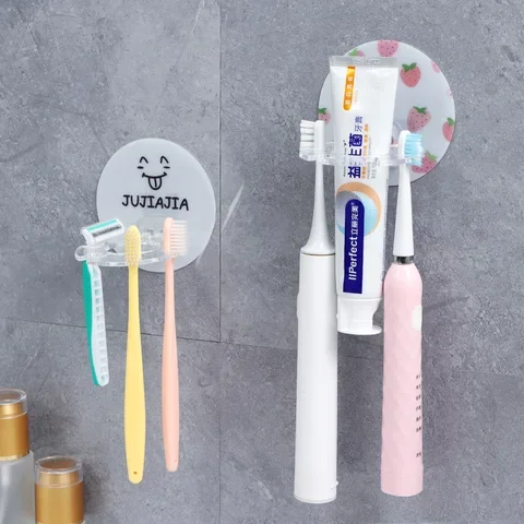 

Toothpaste Brush Bathroom Plastic Toothbrush Holder Wall Mounted Gadgets Shelves Tools Storage Guanyao Transparent Travel Stand