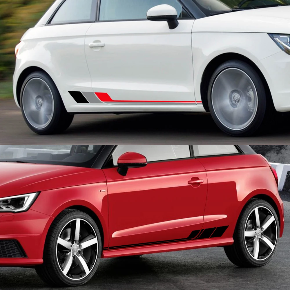 Generico 2X Strisce Adesive Fiancate Laterali Ricambio Compatibile Con Audi Q2 Adesivi Vari Colori Disponibili Stickers Accessori Auto Pellicole - Foto 6