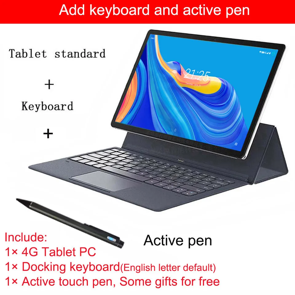 11.6 Inch Tablet 2 in 1 Docking keyboard Tablet 1920*1080 Deca Core Android 8.0 Tablet Pc 4G Lte Dual Camera 13MP+5MP cheap android tablet Tablets