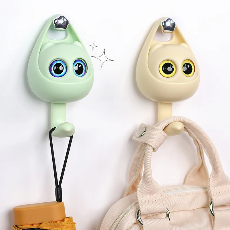 

Cute Hooks Will Blink Creative Wall Hooks Household Bathroom Clutter Storage Hook for Clothes Towel Key Hanger Home Organizer