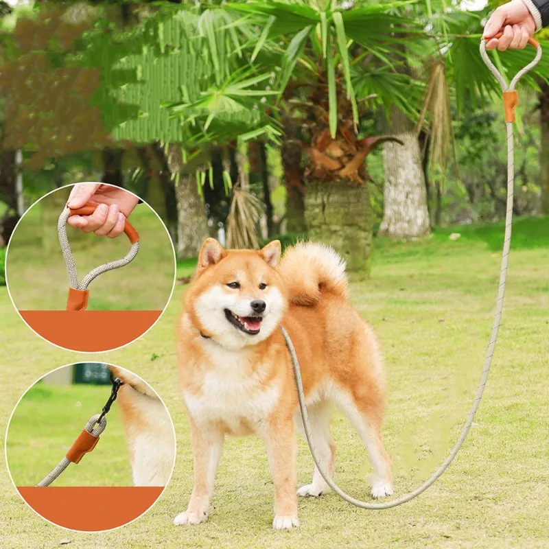 

Dog Leash Reflective Dogs Leash Nylon Traction Ropes Dogs Chain Soft Handle Leashes for Dog Walking Puppy Training Pet Supplies
