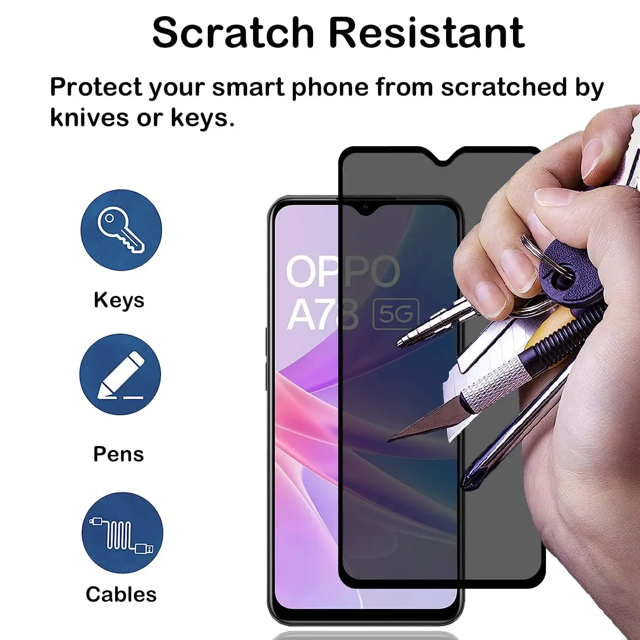 Privacy Anti-Spy Tempered Glass Screen Protector - Ultra Durable and Scratch Resistant