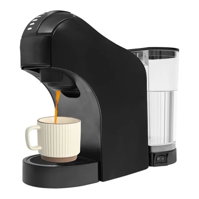 Machine à café à capsules électrique 1400W, cafetière à portion individuelle, compatible avec plusieurs capsules, machine à expresso 15 bars avec réservoir d'eau amovible, machine à café compacte pour la maison, le bureau, le dortoir et les petites cuisines 1