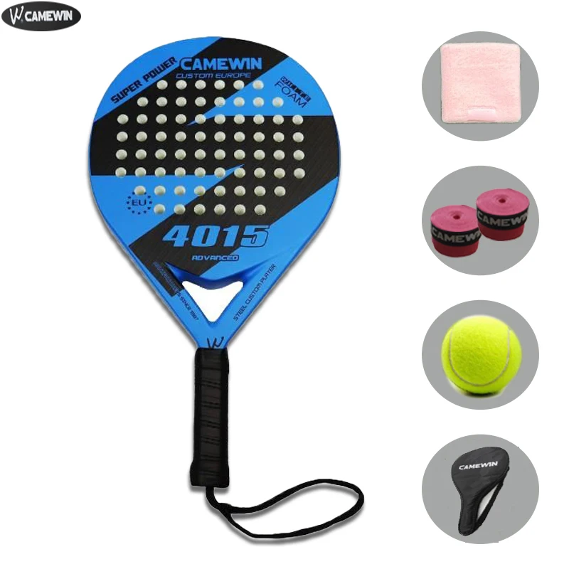 

5 IN 1 CAMEWIN Paddle Rackets Transparent Carbon Fiber Interlayer EVA Foam Thickness 3.8cm Padel Outdoor Sports Racquet