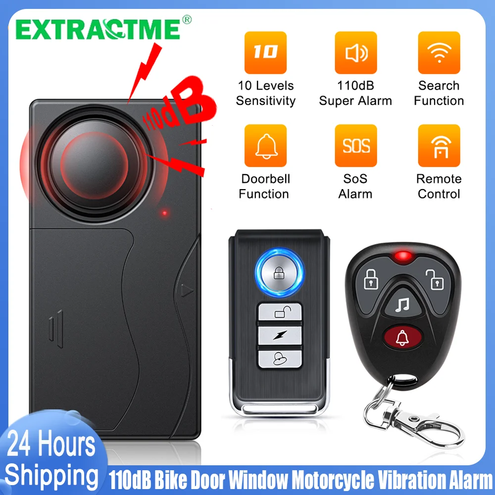 Advanced Wireless Anti-Theft Vibration Alarm with Remote Control - 110dB Loud Security System