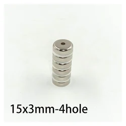Versatile Round Disc Ring Magnets with Hole for DIY Crafts, Science, and Industrial Use (Available in Sets of 10/20/50) (10pcs 15x3 - 4mm)
