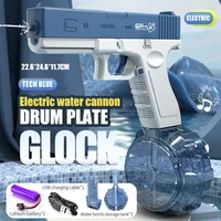 Fun Water Gun Electric M416 AK47 Glock Pistol Shooting Toy Full Automatic Summer Beach Toy For Kids Children Boys Girls Gift 2