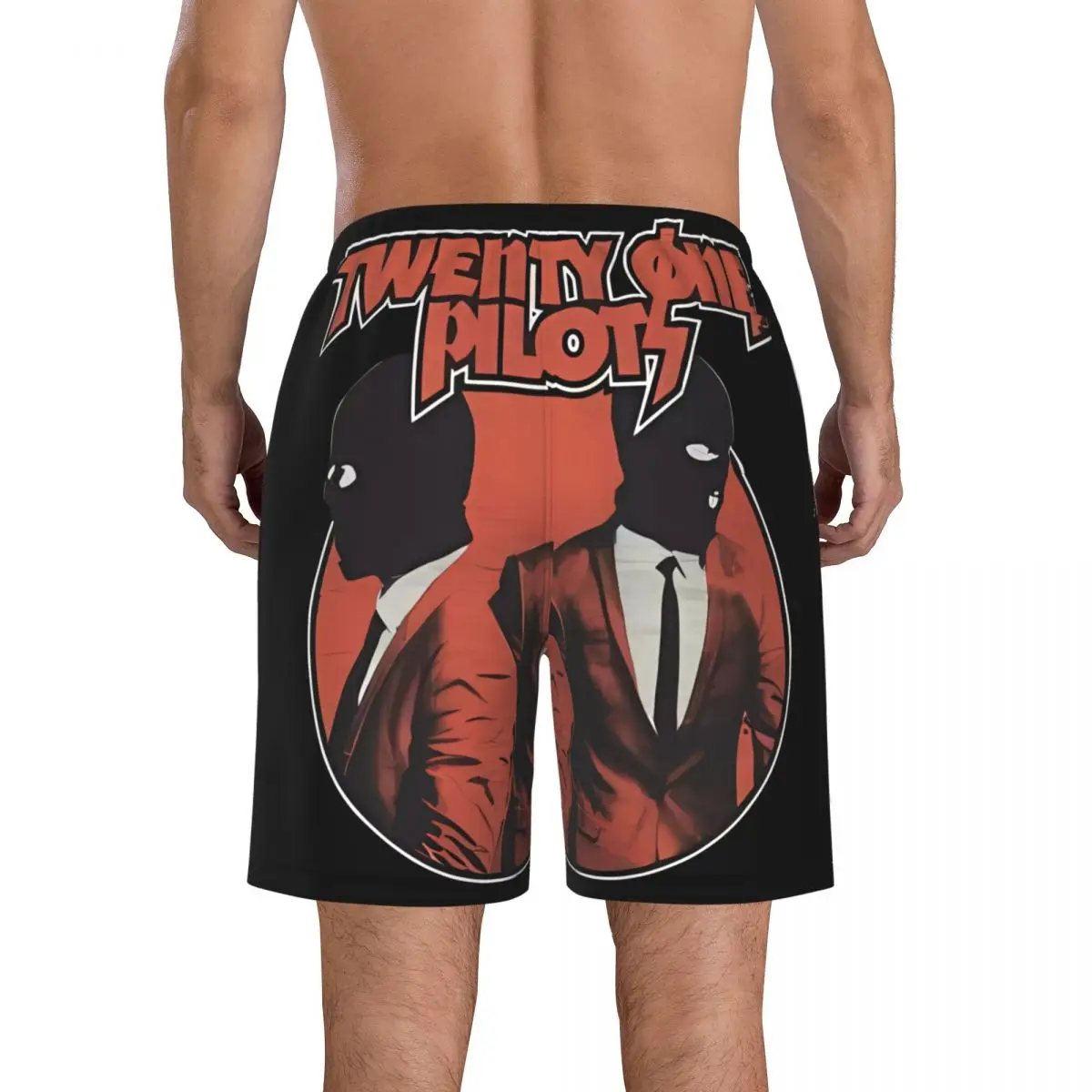 Twenty One Pilots Men's Printed pattern beach shorts,suitability Walk,run,surf, wear on the beach or at home 3